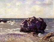 Alfred Sisley Langland Bay,Storr s Rock-Morning oil painting reproduction